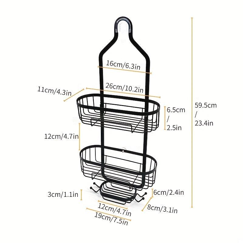 Rustproof Shower Caddy Organizer with Hooks