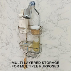 Rustproof Shower Caddy Organizer with Hooks