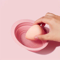 Multicolor Silicone Makeup Brush Scrub Bowl Powder Puff Beauty Egg Cleaning Pad