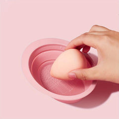 Multicolor Silicone Makeup Brush Scrub Bowl Powder Puff Beauty Egg Cleaning Pad