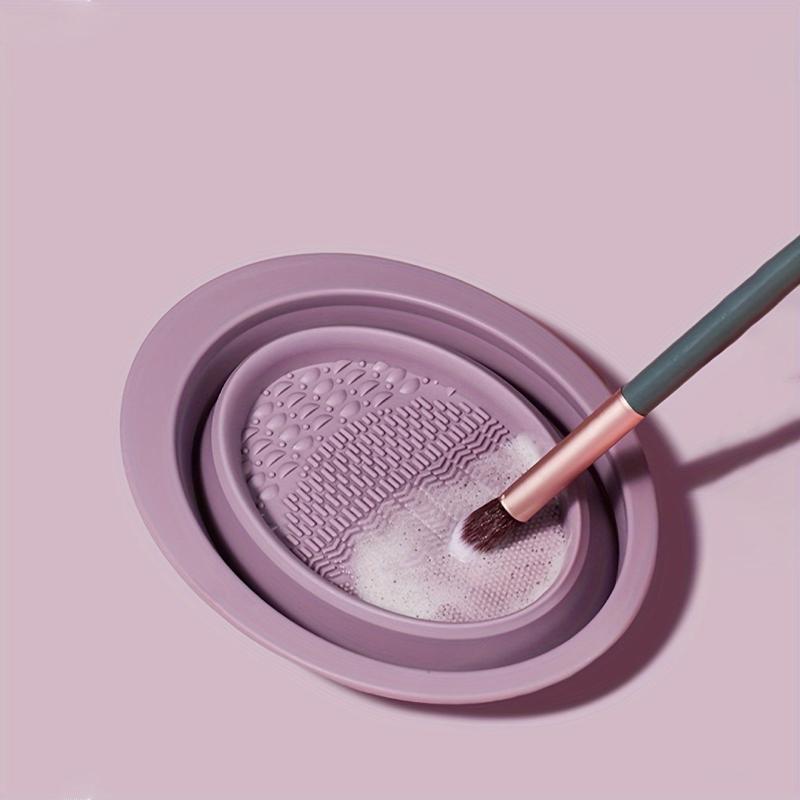 Multicolor Silicone Makeup Brush Scrub Bowl Powder Puff Beauty Egg Cleaning Pad