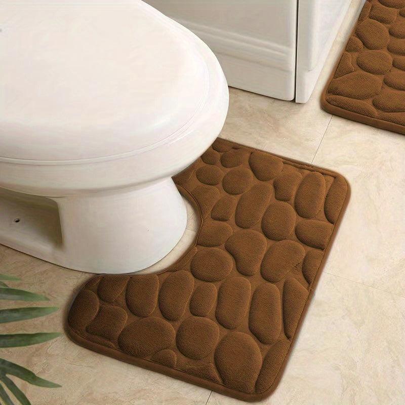 3pcs Memory Foam Bath Mat Non Slip Bathroom Rug Soft Absorbent Foot Mat