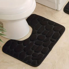 3pcs Memory Foam Bath Mat Non Slip Bathroom Rug Soft Absorbent Foot Mat