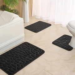 3pcs Memory Foam Bath Mat Non Slip Bathroom Rug Soft Absorbent Foot Mat