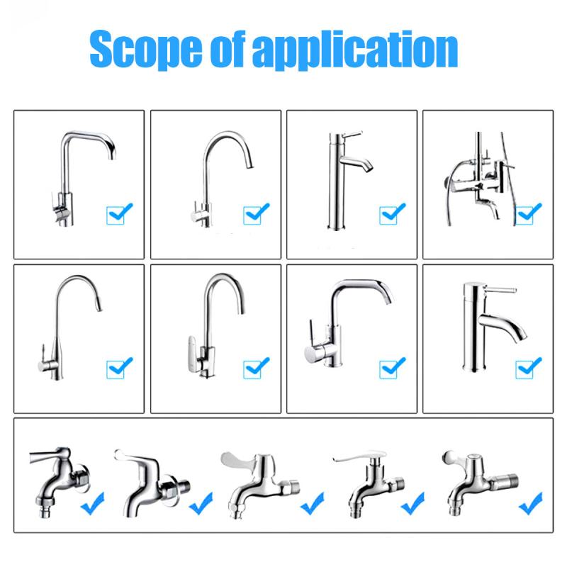 360 Rotating Sink Faucet Nozzle Extension with Filtered Sprayer