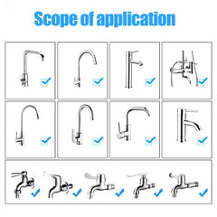360 Rotating Sink Faucet Nozzle Extension with Filtered Sprayer