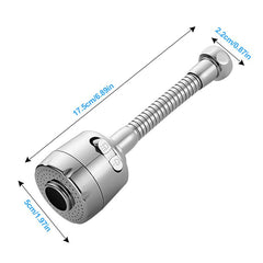 360 Rotating Sink Faucet Nozzle Extension with Filtered Sprayer