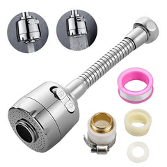 360 Rotating Sink Faucet Nozzle Extension with Filtered Sprayer