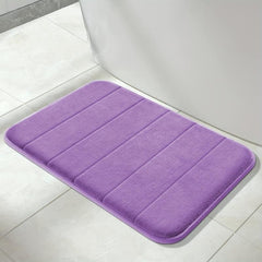 Non-Slip Purple Bath Mat for Bathroom Water Absorption