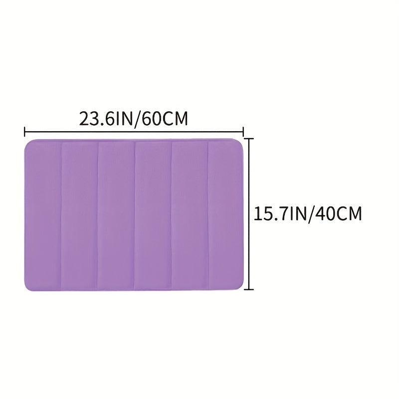 Non-Slip Purple Bath Mat for Bathroom Water Absorption