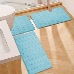 Water Absorbent Non-slip Bath Mats Set