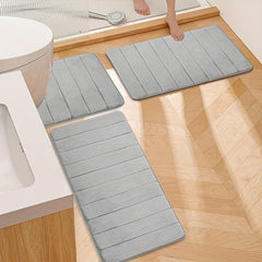 Water Absorbent Non-slip Bath Mats Set
