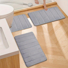 Water Absorbent Non-slip Bath Mats Set