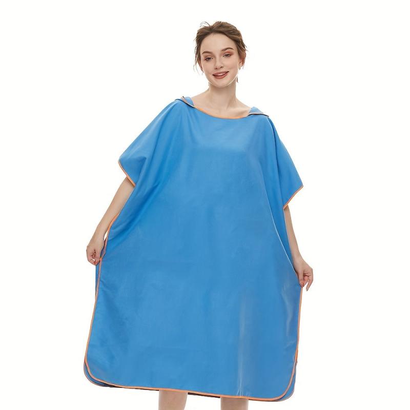 Quick Dry Microfiber Surf Poncho Towel & Beach Robe with Hoodie