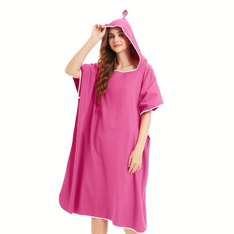 Quick Dry Microfiber Surf Poncho Towel & Beach Robe with Hoodie