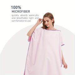 Quick Dry Microfiber Surf Poncho Towel & Beach Robe with Hoodie
