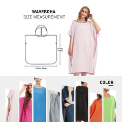 Quick Dry Microfiber Surf Poncho Towel & Beach Robe with Hoodie