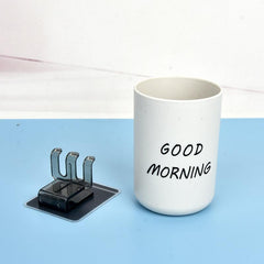 Wall Mounted Toothbrush Holder Cup Organizer