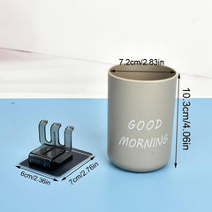 Wall Mounted Toothbrush Holder Cup Organizer