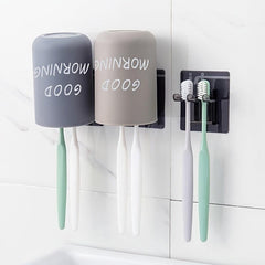 Wall Mounted Toothbrush Holder Cup Organizer