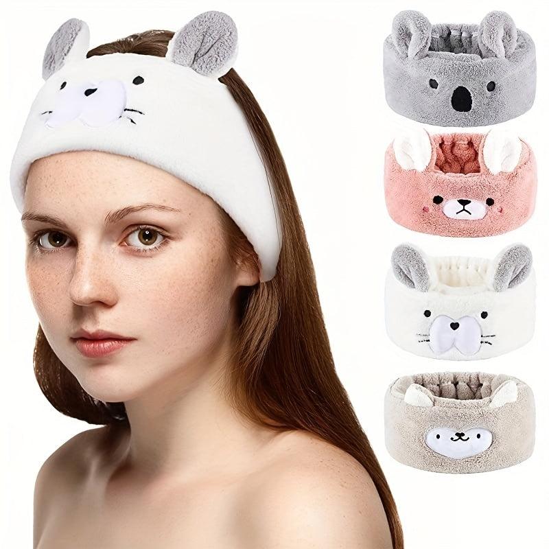 Cartoon Rabbit Embroidery Hair Band Wash Face SPA Sports Headband