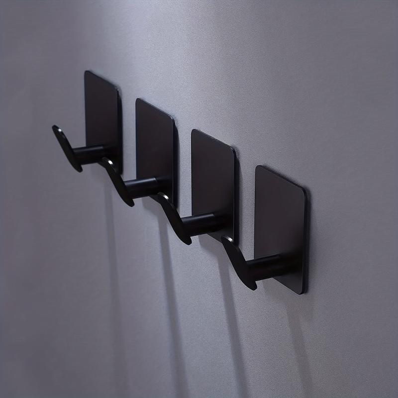 4pcs Stainless Steel Adhesive Hook for Towels Coats Hats Robes