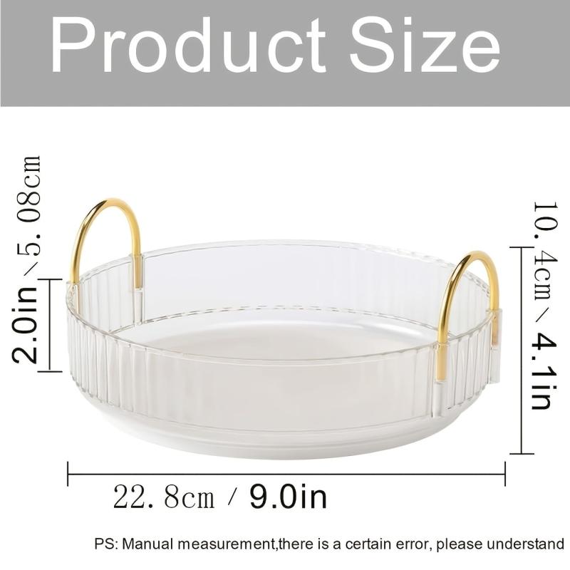 Rotating Cosmetic Storage Tray Turntable Seasoning Organizer