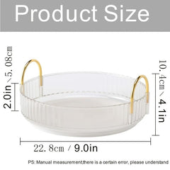 Rotating Cosmetic Storage Tray Turntable Seasoning Organizer