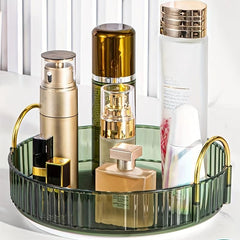 Rotating Cosmetic Storage Tray Turntable Seasoning Organizer