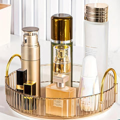 Rotating Cosmetic Storage Tray Turntable Seasoning Organizer