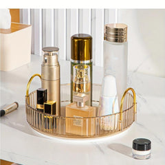 Rotating Cosmetic Storage Tray Turntable Seasoning Organizer