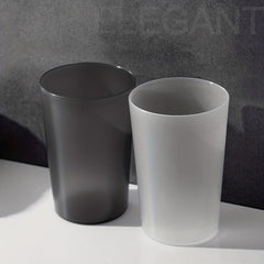 Transparent Plastic Toothbrush Cup for Home and Dorm Bathroom