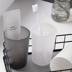 Transparent Plastic Toothbrush Cup for Home and Dorm Bathroom