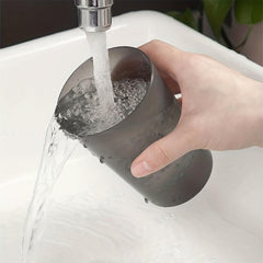 Transparent Plastic Toothbrush Cup for Home and Dorm Bathroom