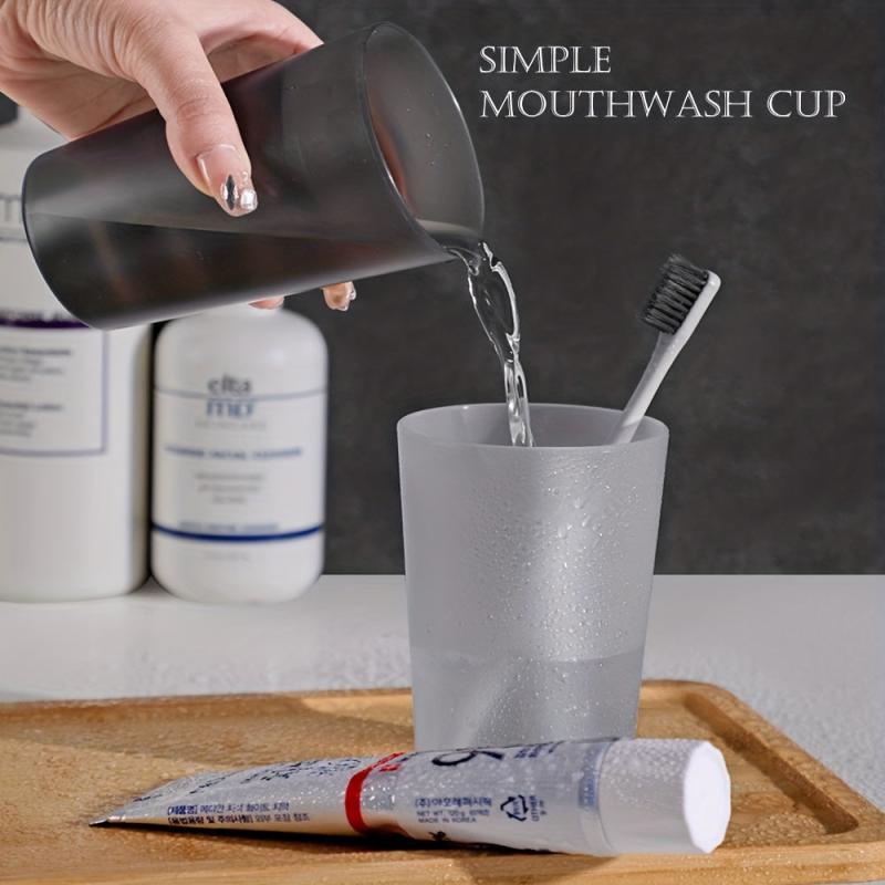 Transparent Plastic Toothbrush Cup for Home and Dorm Bathroom