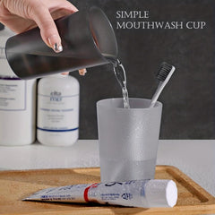 Transparent Plastic Toothbrush Cup for Home and Dorm Bathroom