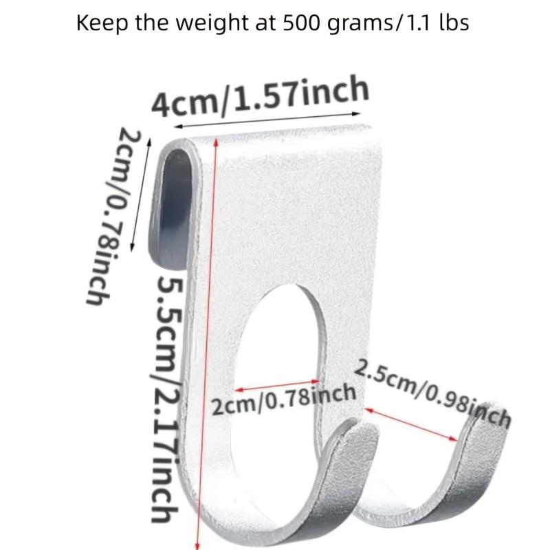Aluminum Bath Towel Hook Shower Glass Door Hook Punch Towel Rack Hanger