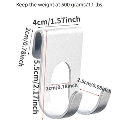 Aluminum Bath Towel Hook Shower Glass Door Hook Punch Towel Rack Hanger