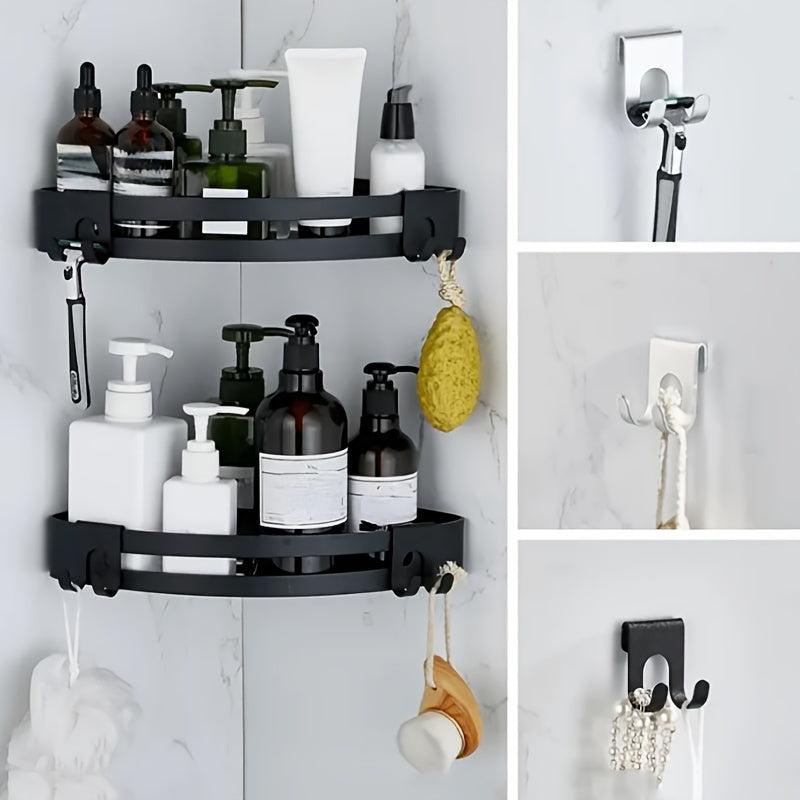Aluminum Bath Towel Hook Shower Glass Door Hook Punch Towel Rack Hanger