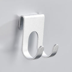Aluminum Bath Towel Hook Shower Glass Door Hook Punch Towel Rack Hanger