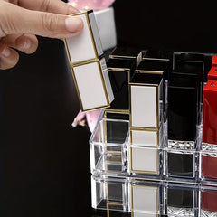 Clear Acrylic Lipstick Storage Box Desktop Organizer
