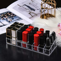 Clear Acrylic Lipstick Storage Box Desktop Organizer