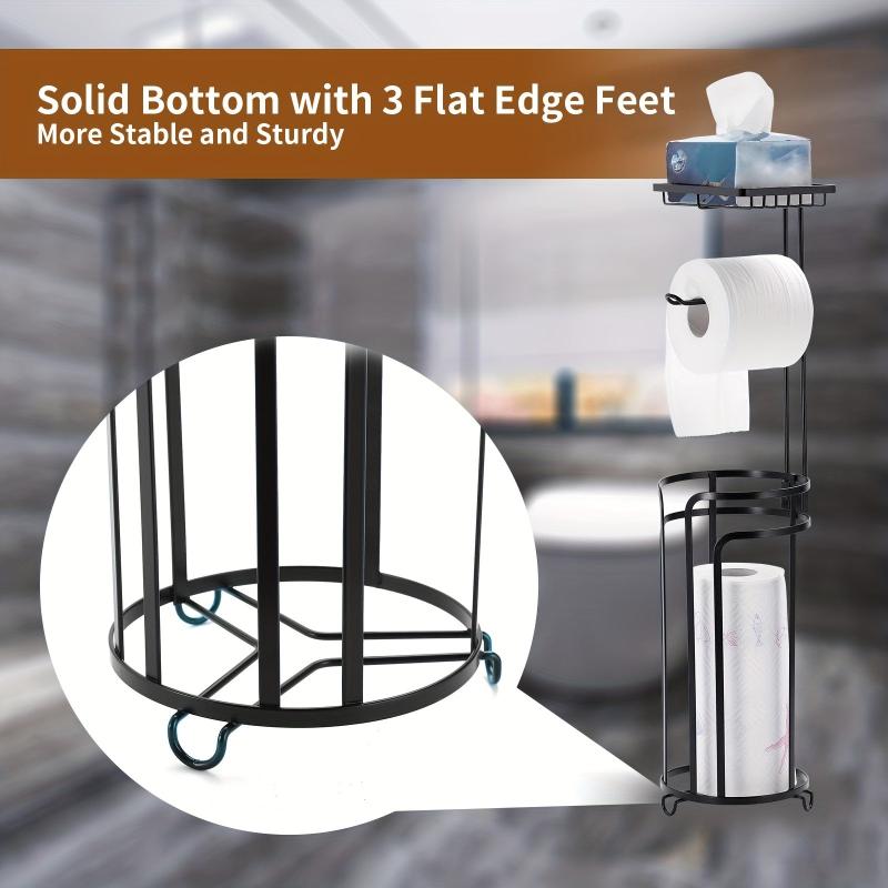 Toliet Paper Holder with Basket & Shelf