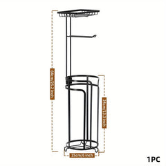 Toliet Paper Holder with Basket & Shelf
