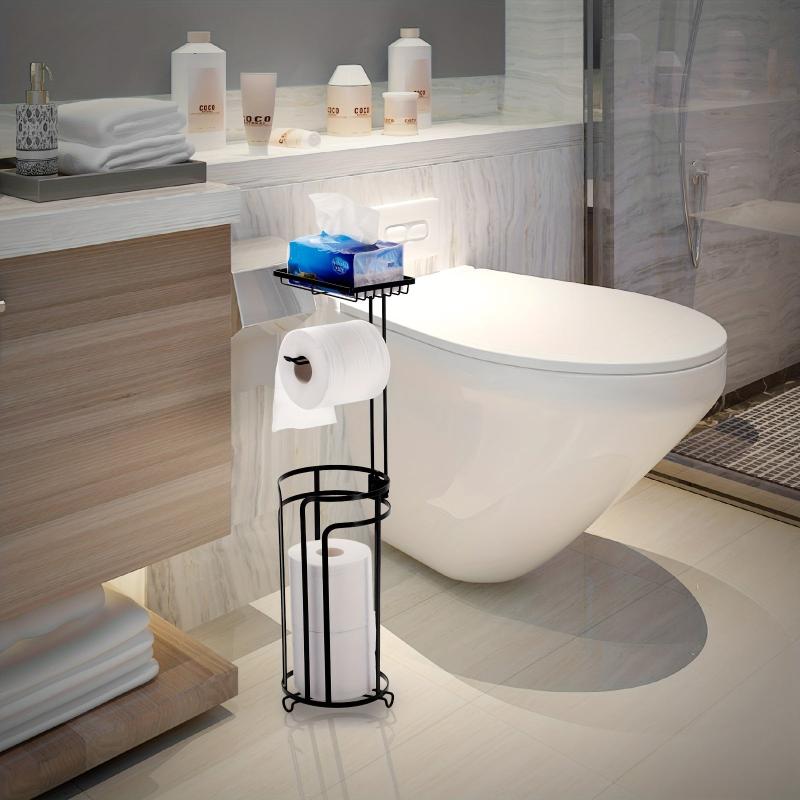 Toliet Paper Holder with Basket & Shelf