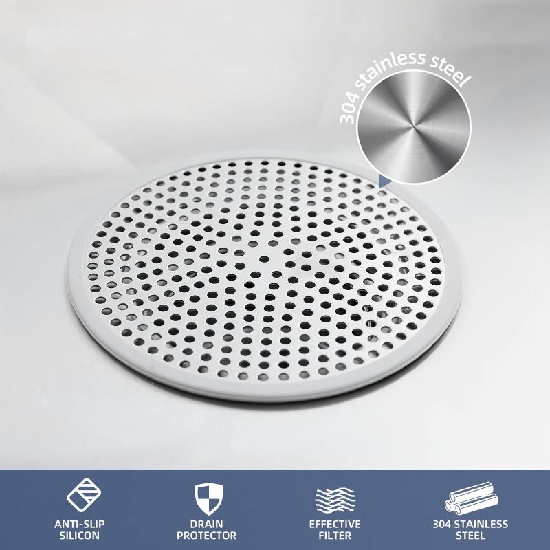 Shower Drain Hair Catcher Cover Strainer Stall Drain Protector Stainless Steel