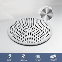 Shower Drain Hair Catcher Cover Strainer Stall Drain Protector Stainless Steel