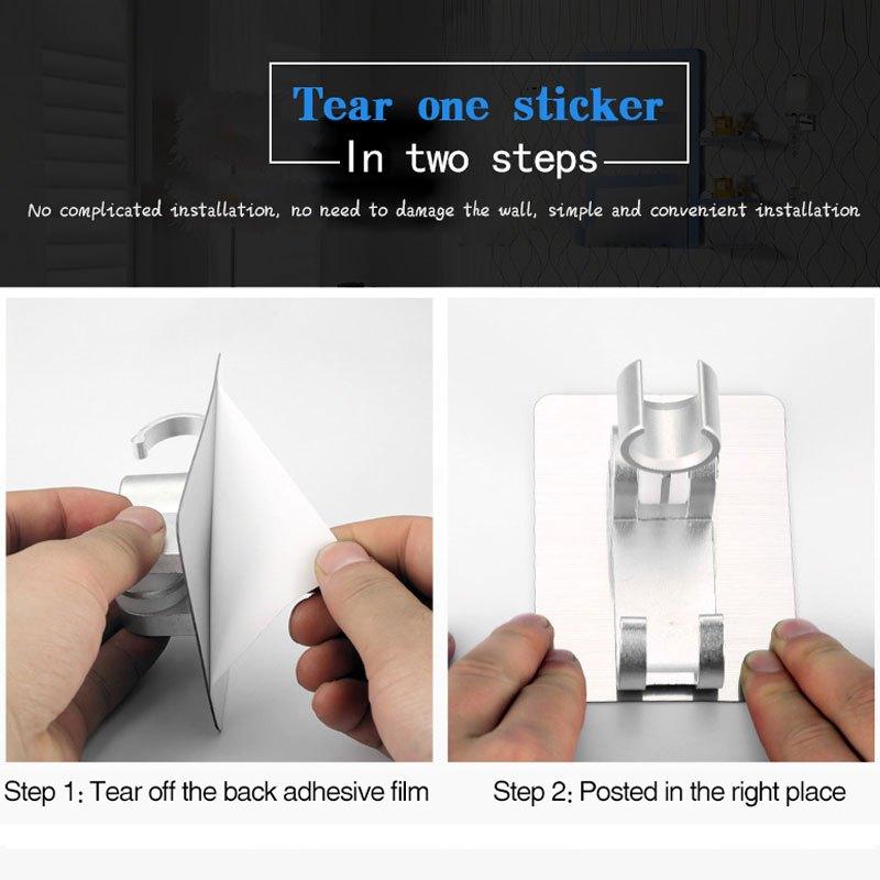 1pc Aluminum Shower Holder Stand Bracket Bathroom Accessories