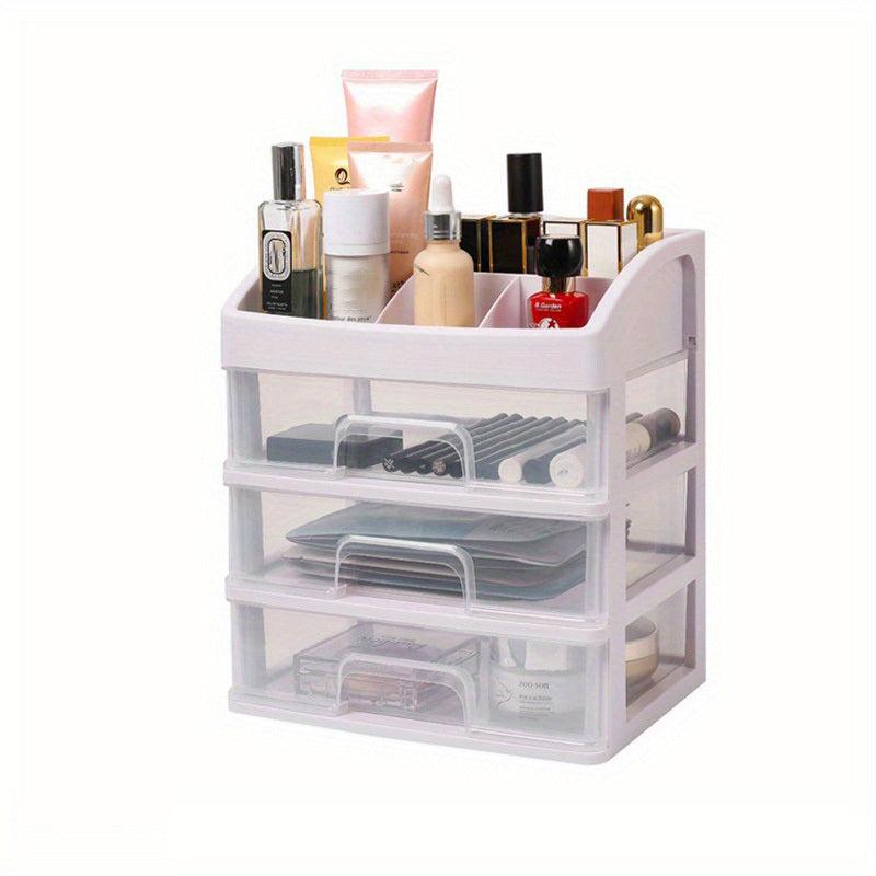 Cosmetic Storage Box 4 Layer Desktop Drawer Large Capacity Shelf