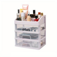 Cosmetic Storage Box 4 Layer Desktop Drawer Large Capacity Shelf